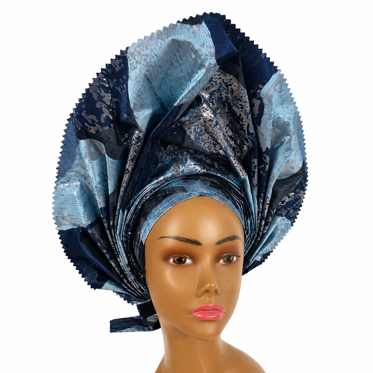 Auto Gele  Blue Shades Headwrap