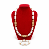 Elegant White & Gold African Beaded Jewelry Set