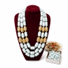 Mint & Gold African Beaded Jewelry Set
