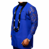 Blue African Men’s Body Suit Set