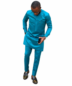Blue African Senator Wear Set
