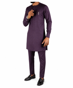 Purple African Senator Wear Set