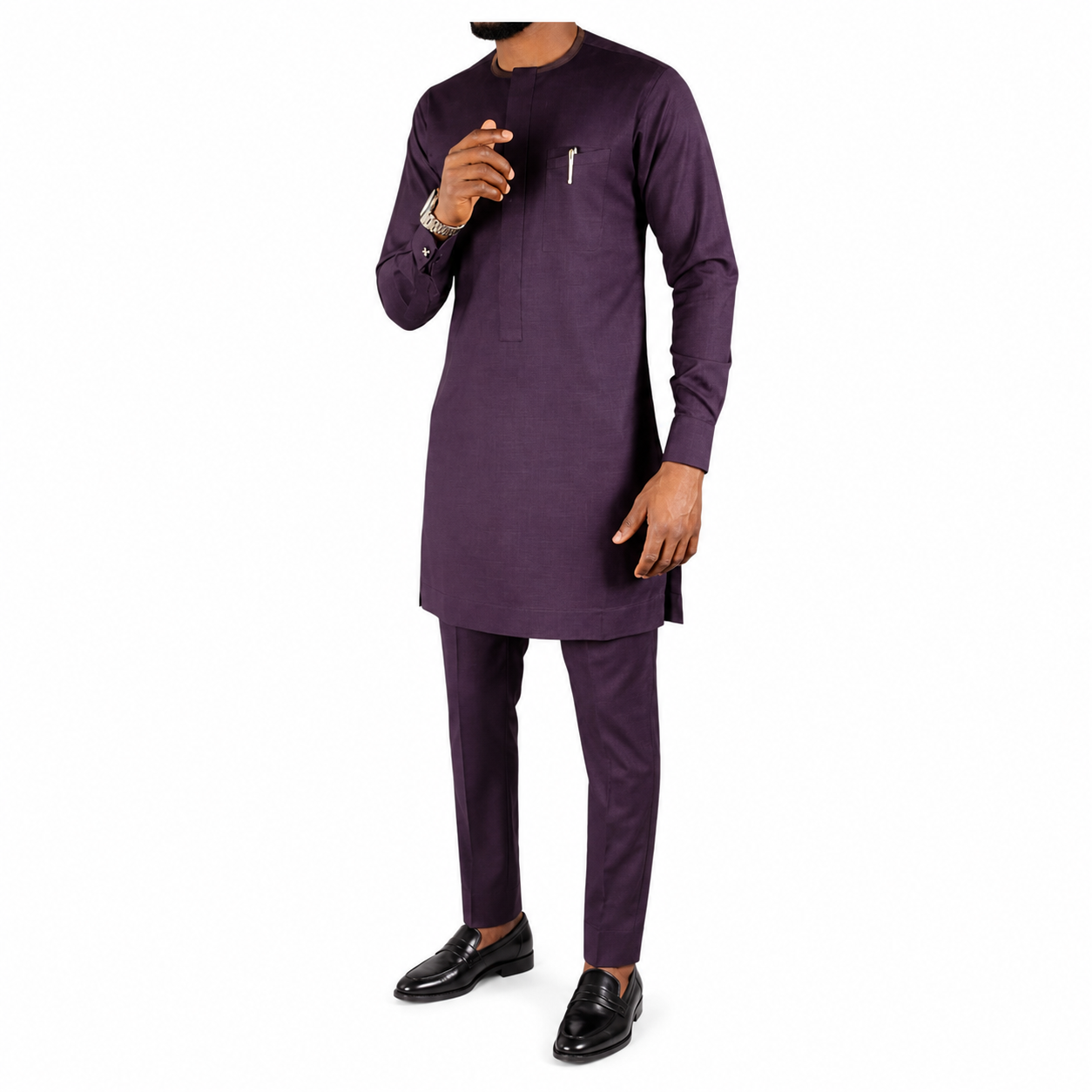Purple African Senator Wear Set